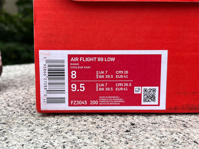 Authentic Nike Air Flight 89 Low “Khaki Suede”