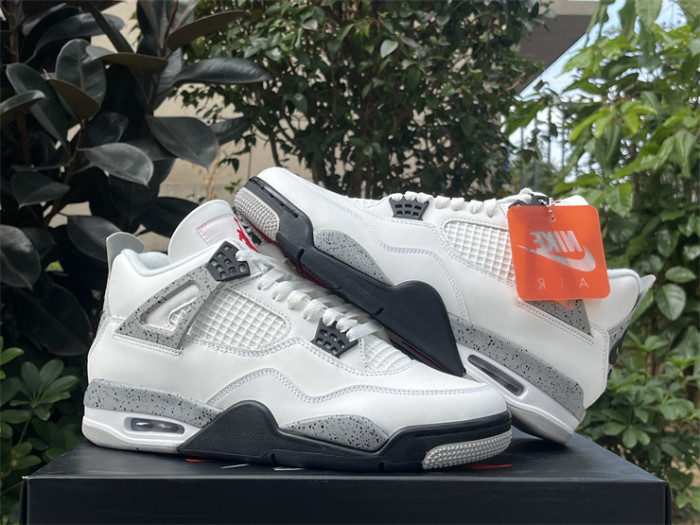 Authentic Air Jordan 4 OG “White Cement” 2025