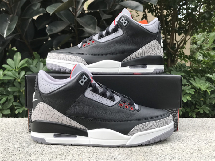 Authentic Air Jordan 3 “Black Cement” 2024 GS