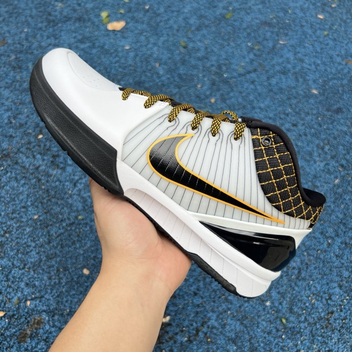 Authentic Nike Kobe 4 Protro White Black Del Sol