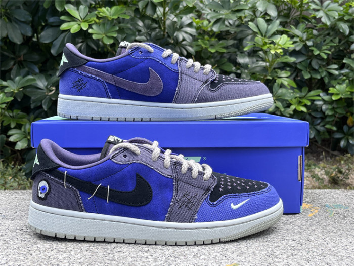 Authentic Zion Williamson x Air Jordan 1 Low OG “Voodoo”Blue