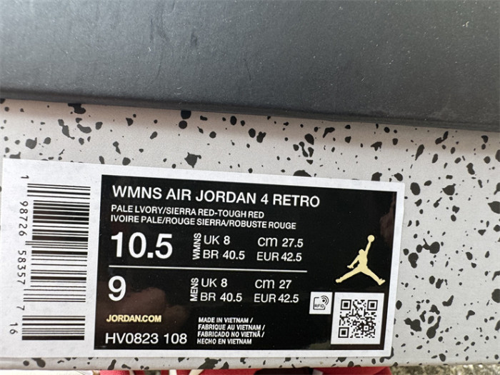 Authentic Air Jordan 4 “Sierra Red”  2026