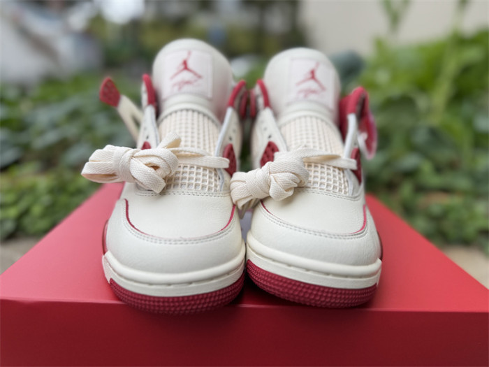 Authentic Air Jordan 4 Retro Valentine's Day Sierra Red