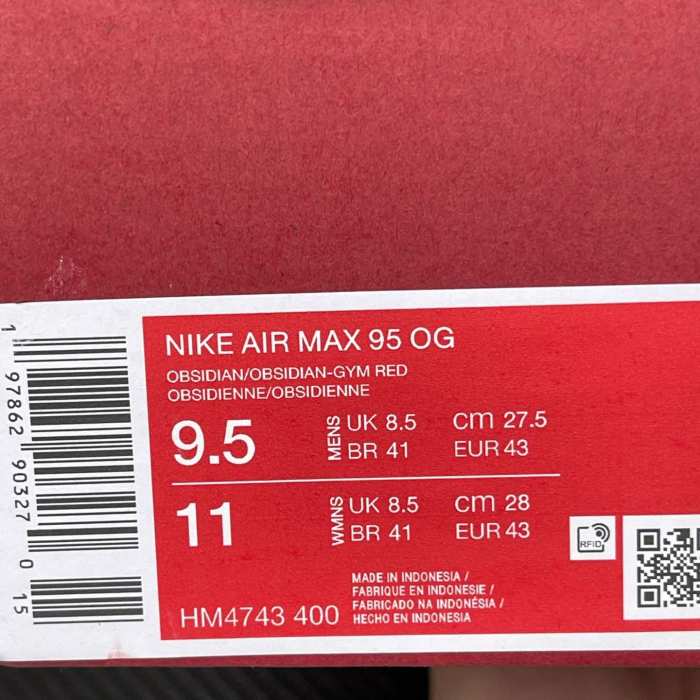 Authentic Nike Air Max 95 OG Levis Obsidian