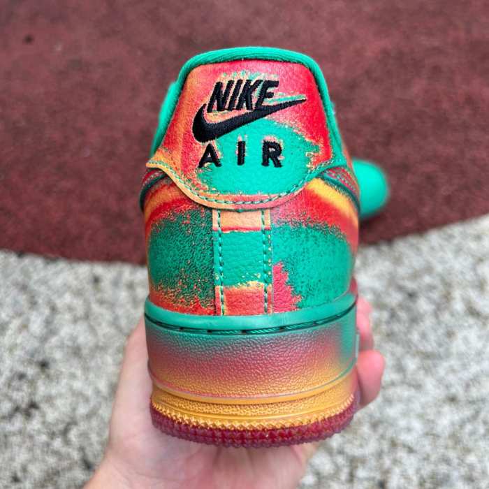Authentic Nike Air Force 1 Low '07 Stadium Green Crimson