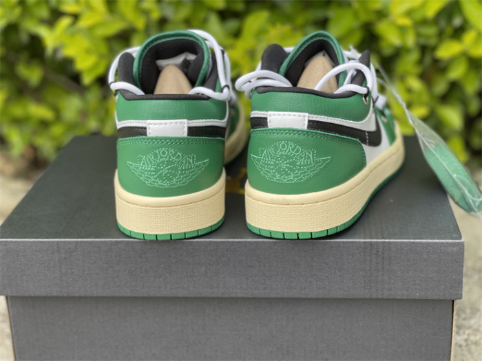 Authentic Air Jordan 1 Low White Green