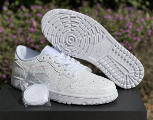 Authentic Air Jordan 1 Low Golf “Triple White” GS