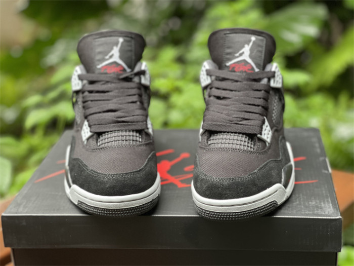Authentic Air Jordan 4 “Black Canvas”
