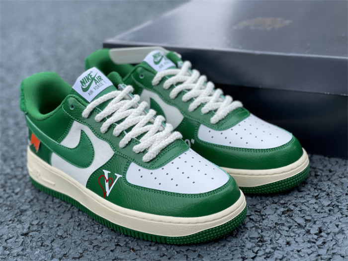 Authentic LV X Nike Air Force 1 White Green