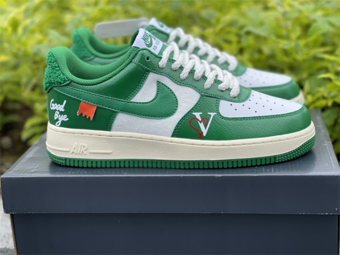 Authentic LV X Nike Air Force 1 White Green