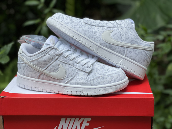 Authentic Nike Dunk Low “White Paisley”