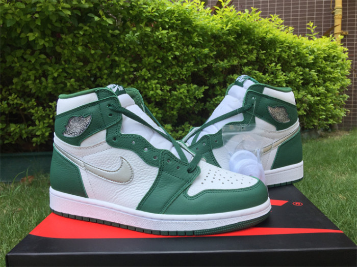 Authentic Air Jordan 1 High  Gorge Green