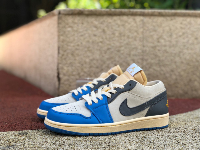 Authentic  Air Jordan 1 Low “UNC Grey” GS