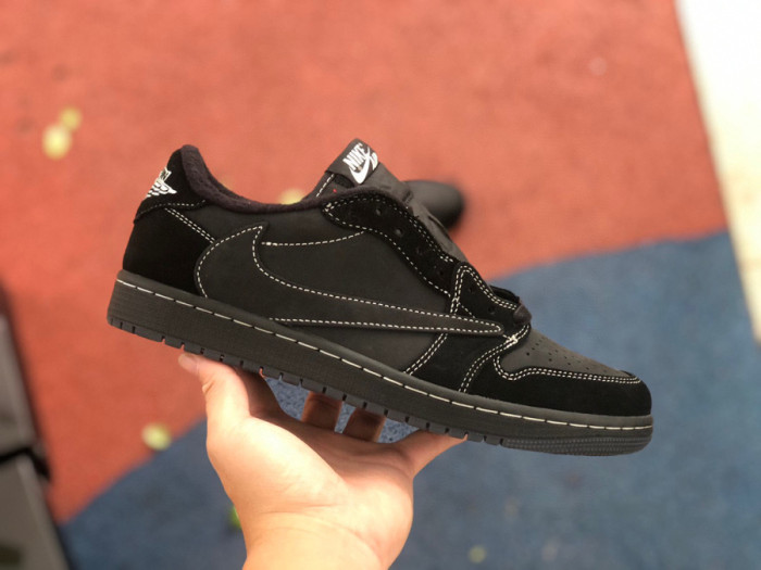 Authentic Travis Scott x Air Jordan 1 Low OG “Black Phantom”