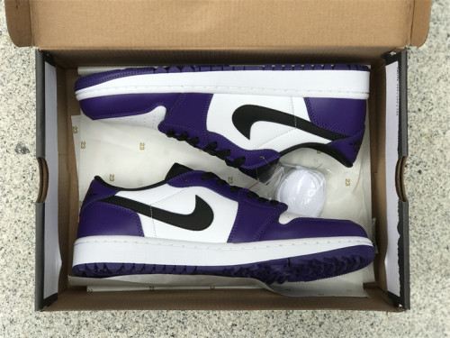 Authentic Air Jordan 1 Low Golf “Court Purple”