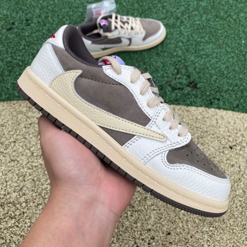 Authentic Travis Scott x Air Jordan 1 Low OG “Reverse Mocha” Kids Shoes