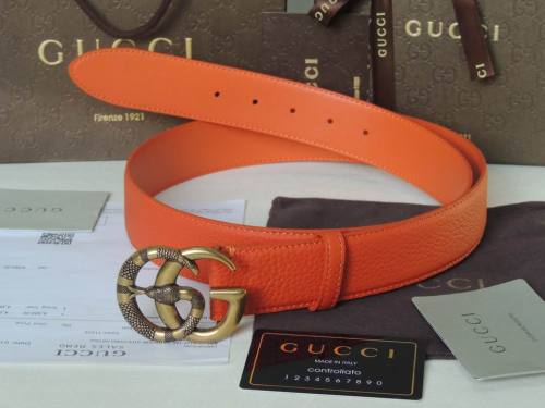 Super Perfect Quality G Belts(100% Genuine Leather,steel Buckle)-4429
