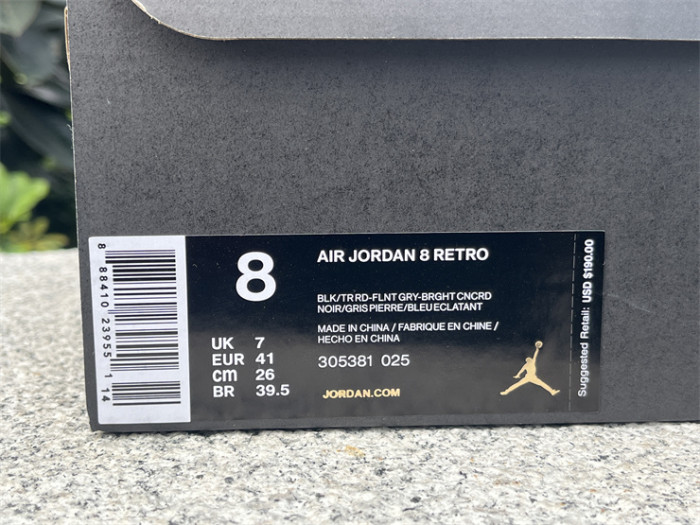 Authentic  Air Jordan 8 Retro Aqua(restock)