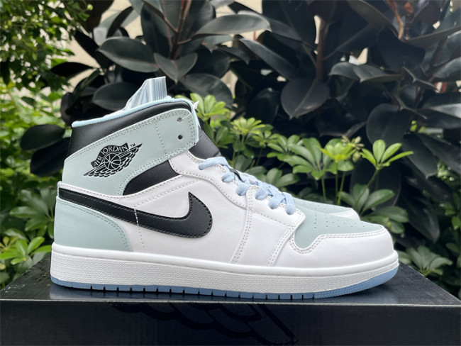 Authentic  Air Jordan 1 Mid  Ice Blue