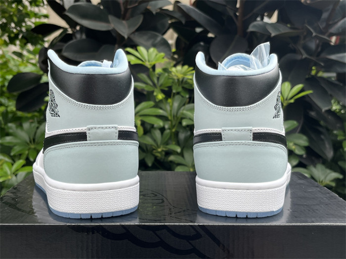 Authentic  Air Jordan 1 Mid  Ice Blue