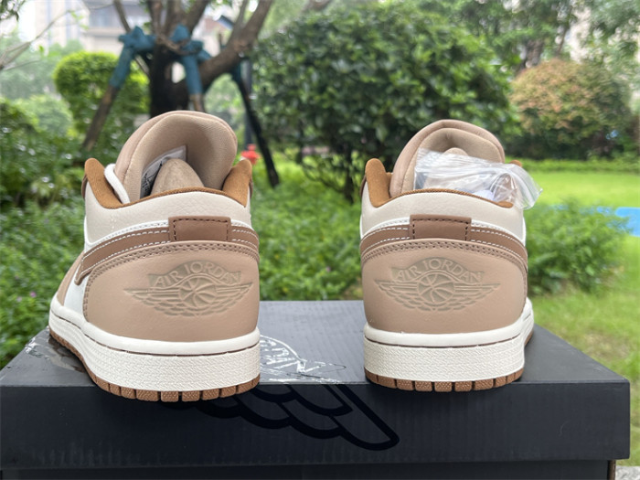 Authentic Air jordan 1 Low Tan Brown