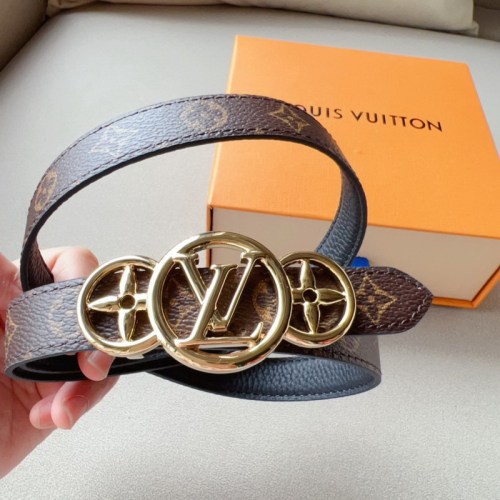 Super Perfect Quality LV Belts(100% Genuine Leather Steel Buckle)-4487