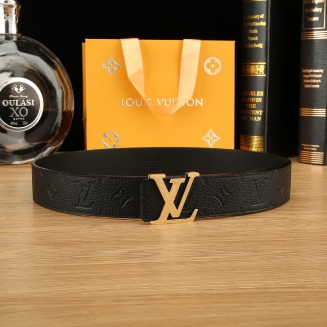 Super Perfect Quality LV Belts(100% Genuine Leather Steel Buckle)-4498