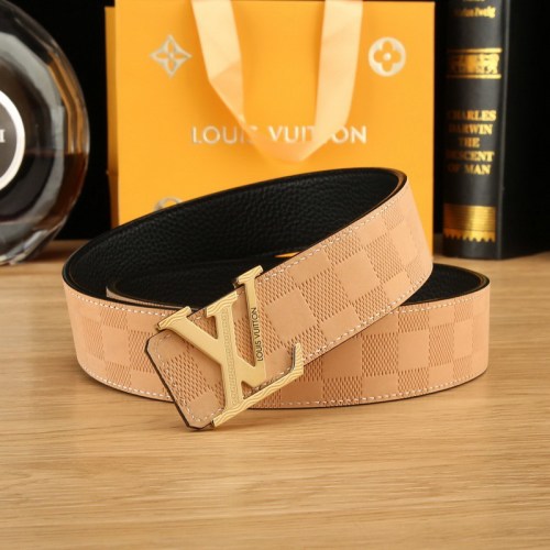Super Perfect Quality LV Belts(100% Genuine Leather Steel Buckle)-4500
