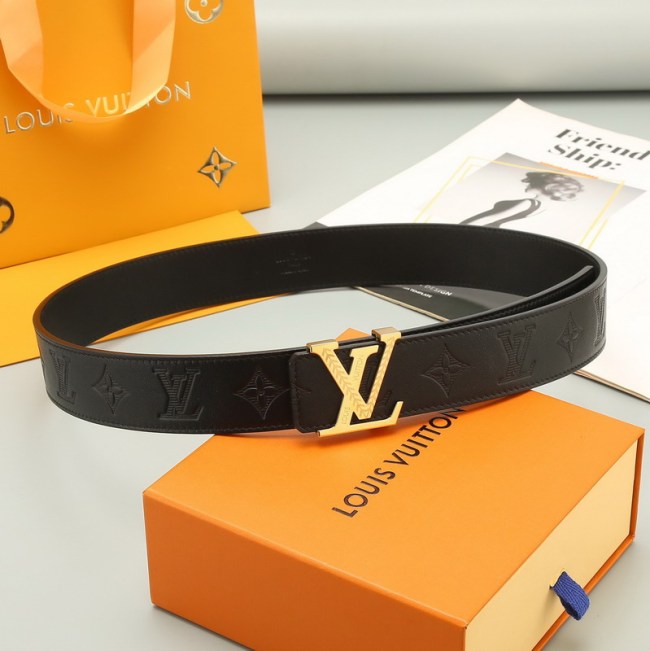 Super Perfect Quality LV Belts(100% Genuine Leather Steel Buckle)-4512