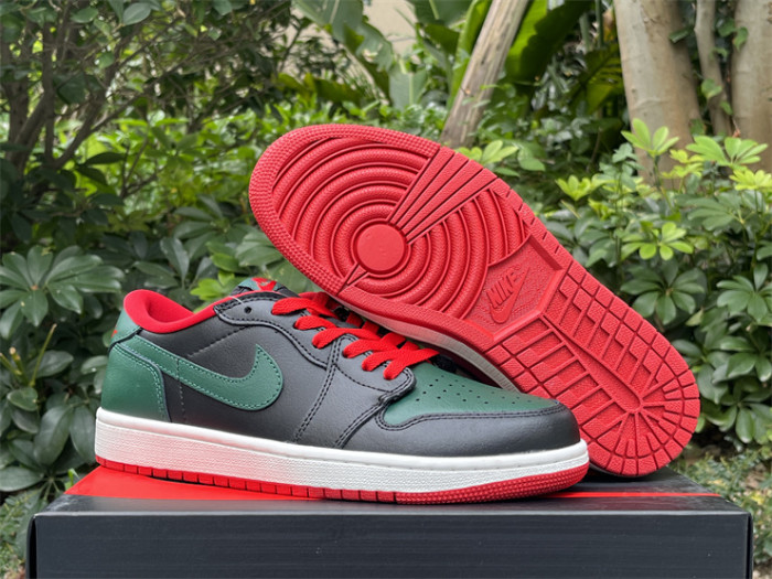 Authentic  Air Jordan 1 Low  “Gorge Green” GS