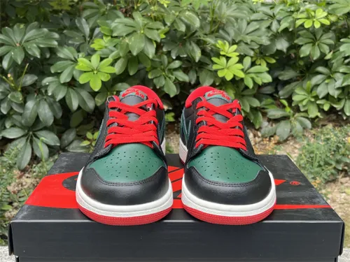 Authentic  Air Jordan 1 Low  “Gorge Green”