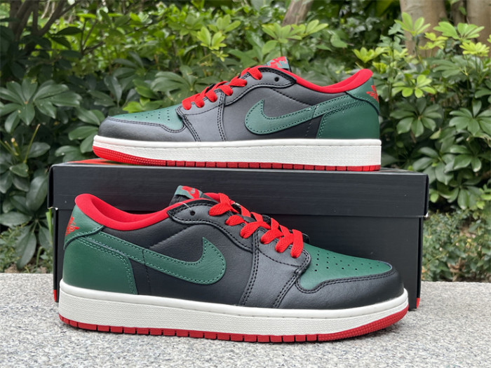 Authentic  Air Jordan 1 Low  “Gorge Green”