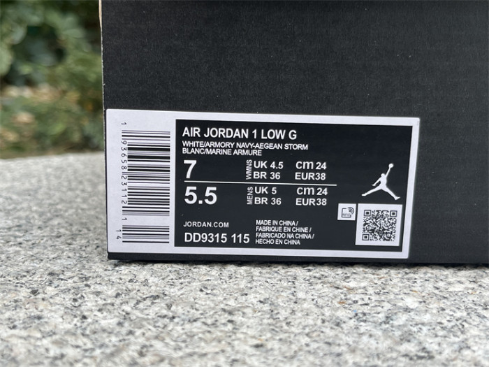 Authentic Nike Air Jordan 1 Low Golf  Aegean Storm