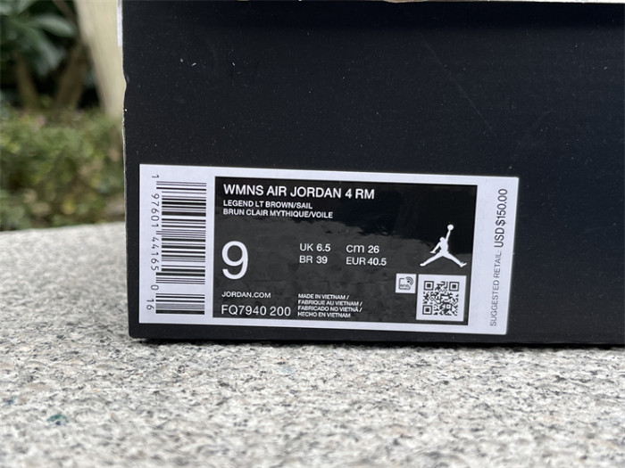 Authentic Air Jordan 4 RM WMNS  Legend Light Brown