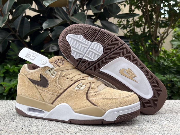 Authentic  Nike Air Flight 89 Low “Khaki Suede”