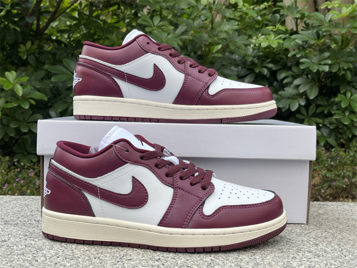 Authentic Jordan 1 Low Bordeaux  Women