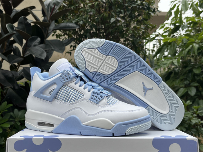 Authentic  Air Jordan 4“ALUMINUM”    Women