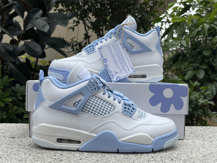 Authentic  Air Jordan 4“ALUMINUM”    Women