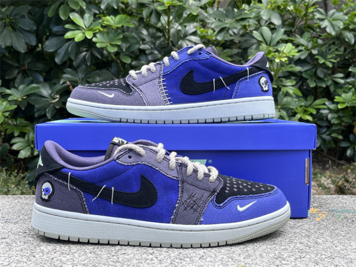 Authentic Zion Williamson x Air Jordan 1 Low OG “Voodoo”Blue
