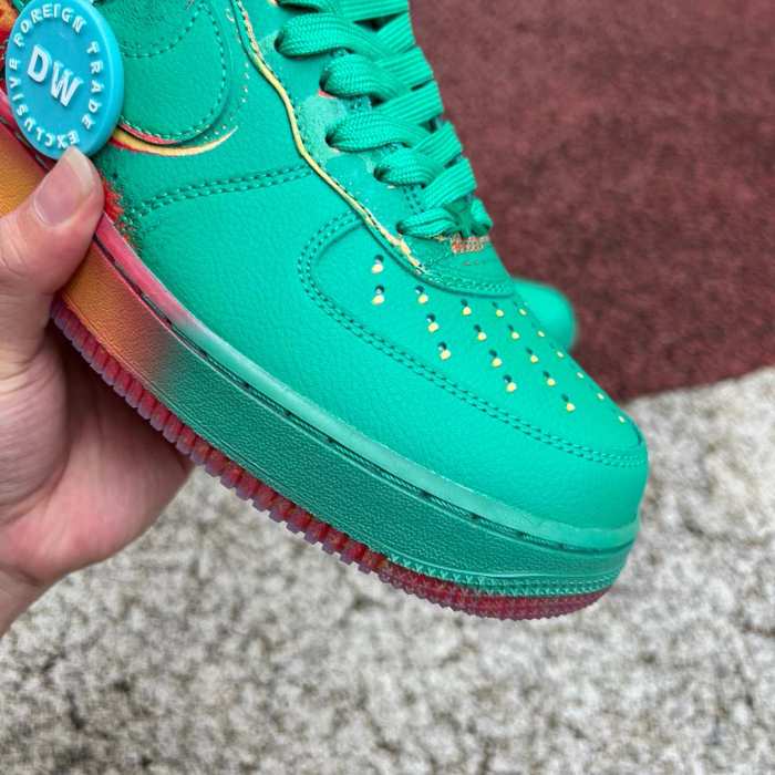 Authentic Nike Air Force 1 Low '07 Stadium Green Crimson