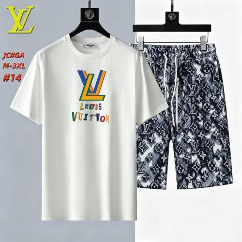 LV short sleeve men suit-321(M-XXXL)