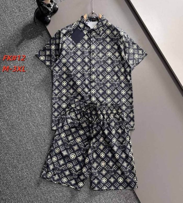 LV short sleeve men suit-313(M-XXXL)