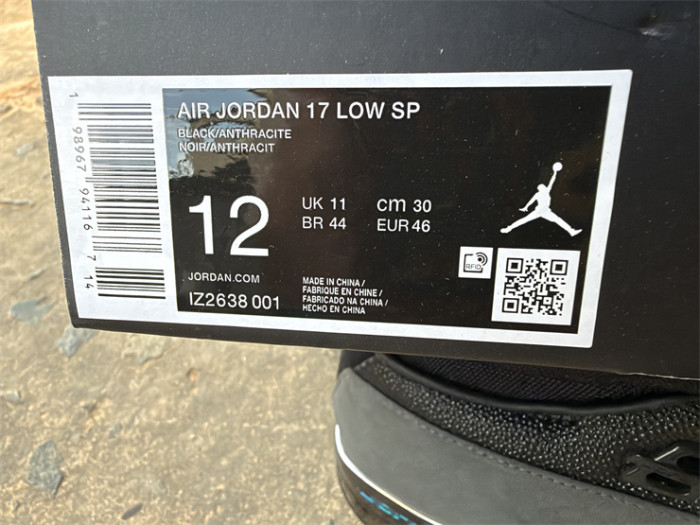 AuthenticAir Jordan 17 Low “Black Pack”