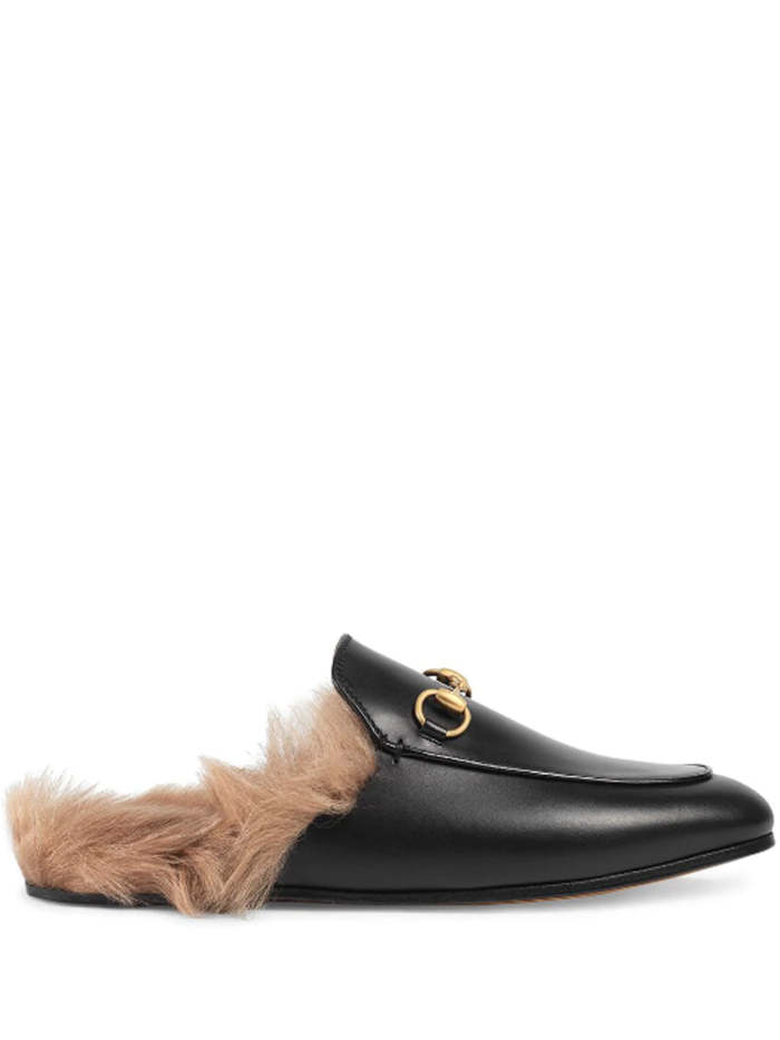 gucci fur slides