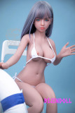グレー髪青目巨乳リアルラブドール