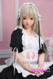 SHEDOLL 140cm A-cup シリコン頭部+TPE材質ボディ ロリメイドラブドール正統派美少女