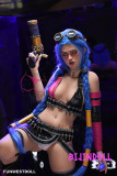 Funwest#045 Assos 159cm Aカップ  TPE製 暴走パンクガール ラブドール ジンクスコスプレ Jinxゲーム人形