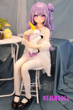 aotumedoll#92 135cm A-cup TPE製 可愛い 紫髪のロリラブドール アニメcosplay ちっぱいセックス 貧乳 人形