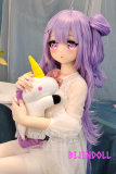 aotumedoll#92 135cm A-cup TPE製 可愛い 紫髪のロリラブドール アニメcosplay ちっぱいセックス 貧乳 人形