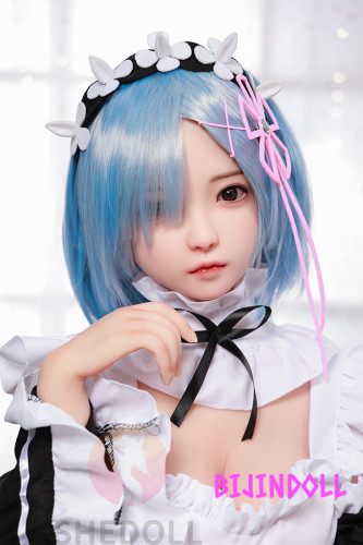 SHEDOLL 148cm C-cup シリコン頭部+TPE材質ボディ レム コスプレ ラブドール 童顔 メイドロイド